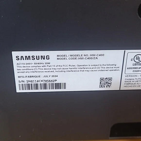 Samsung Soundbar (Like New) - Picture 5 of 12